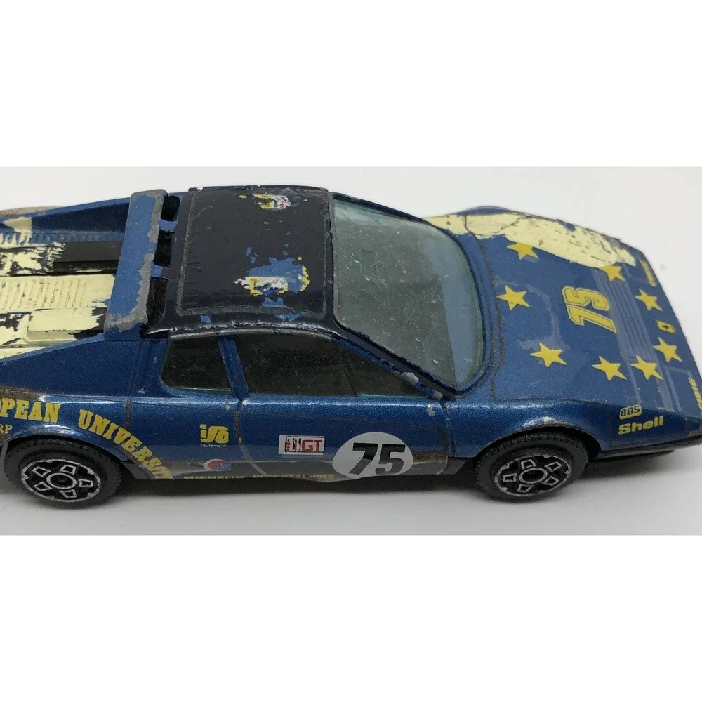 Bburago Ferrari 512 BB University Boxer 1:43 Made‎ In Italy 1983 Blue Sponsor